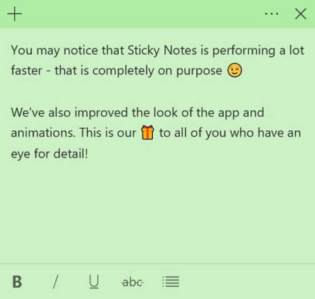 微软Sticky Notes获更新：启用全新主界面