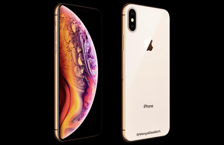 苹果iPhone XS金色版渲染图被曝