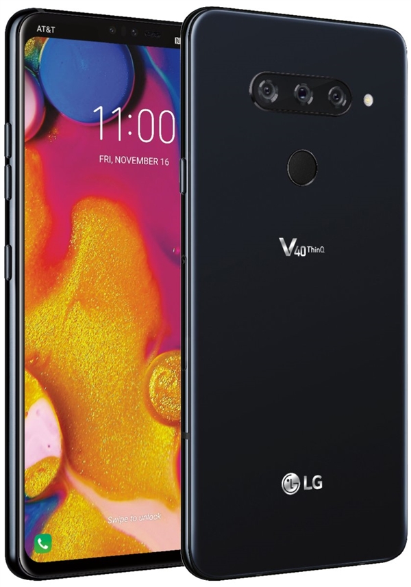 LG V40 ThinQ AT&T版的官方渲染图亮相！