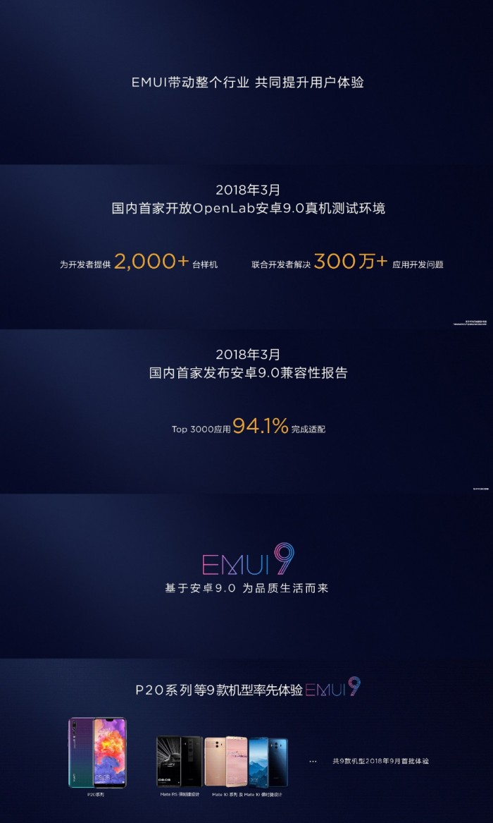华为正式推出EMUI 9.0,Mate 20系列将首发搭载
