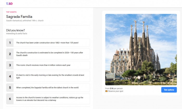 Google推“Touring Bird”，一个旅游网站