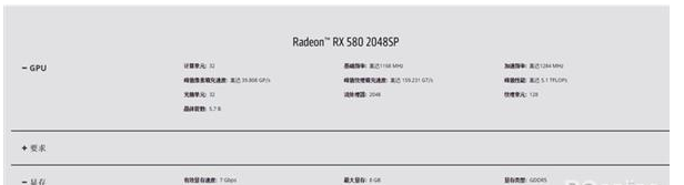 AMD RX580马甲卡上架：规格让人吐血