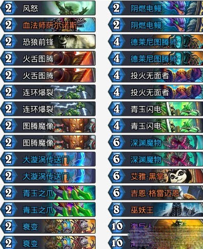 炉石传说国服狂野前二十偶数萨卡组分享