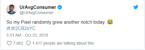 谷歌Pixel 3 XL存在刘海问题：关都关不掉