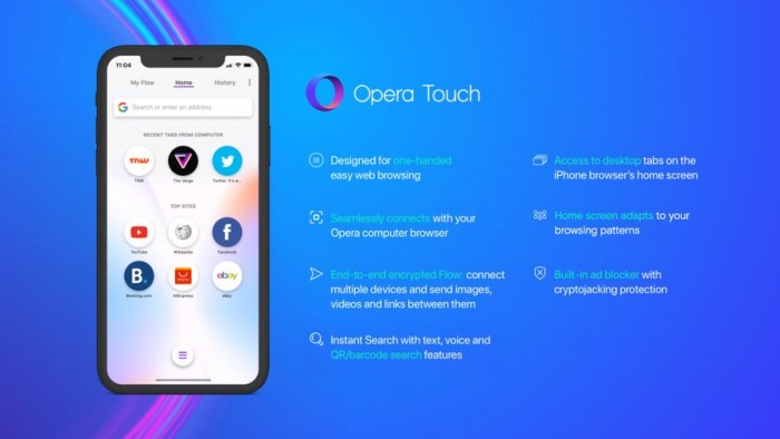 Opera Touch正式上线苹果iPhone平台