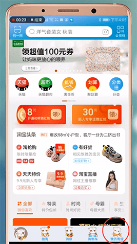 淘宝APP恢复默认皮肤的操作过程