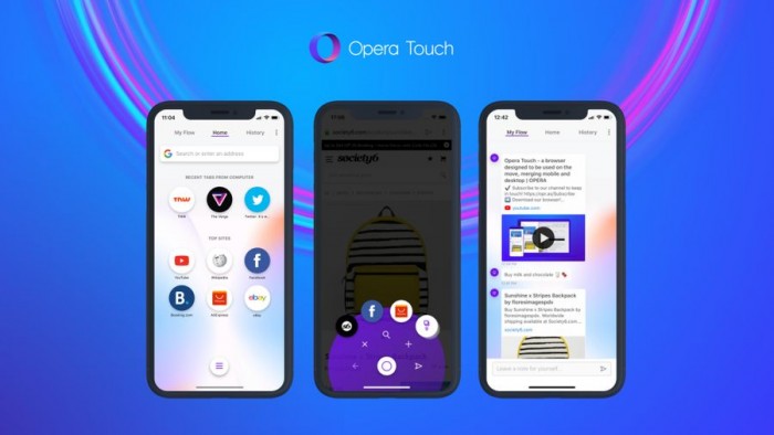 Opera Touch正式上线苹果iPhone平台