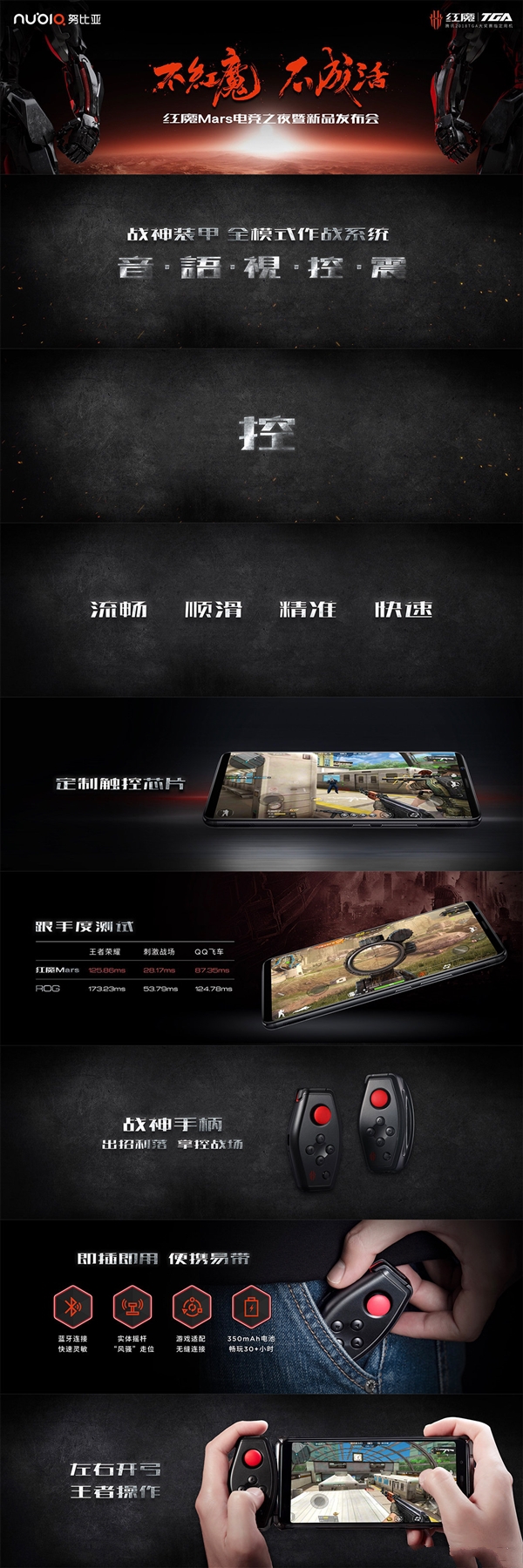 红魔Mars电竞手机上线：三种配色