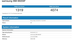 三星Galaxy M20 Geekbench跑分数据出炉