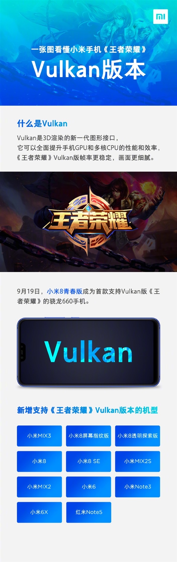 小米十二款机型正式支持Vulkan版《王者荣耀》