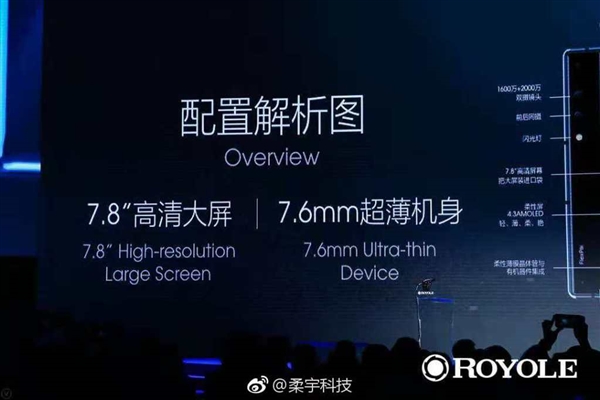 世界上第一款可折叠手机FlexPai柔派正式上线！