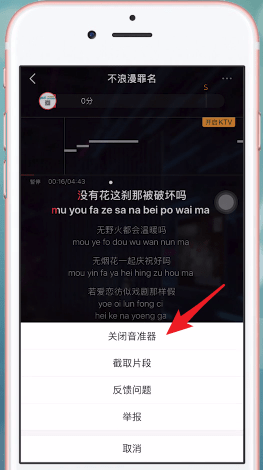 全民k歌APP关闭评分的操作过程
