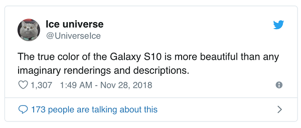 三星Galaxy S10或带来“冰蓝”配色