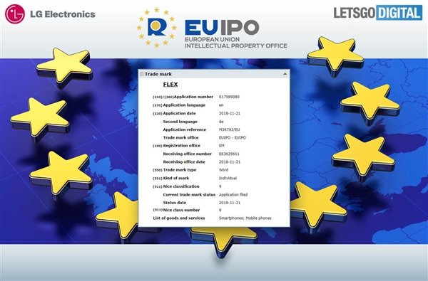 LG申请三项商标注册，包含智能手机