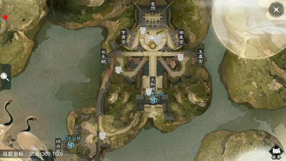 《楚留香》手游12月21日坐观万象打坐点位置分享