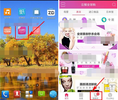 在云猴全球购里将购物车商品删掉的详细操作