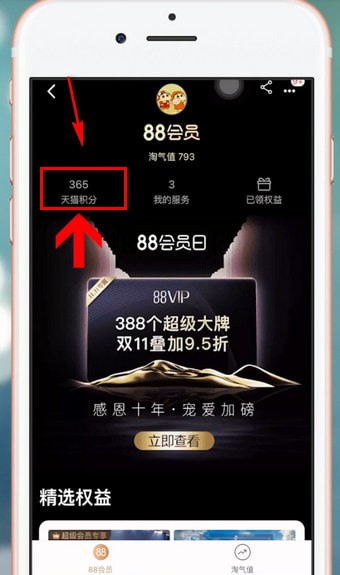 在天猫里获取积分的简单操作技巧