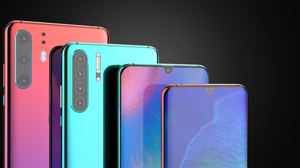 华为P30/P30 Pro概念图露面：水滴屏，双曲面