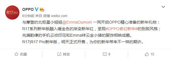 期待！OPPO R17、R17 Pro新年版周五开卖