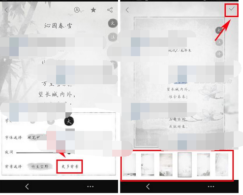 古诗词典app设置背景的操作过程