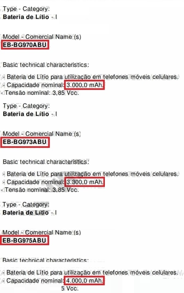 三星Galaxy S10系列获巴西ANATEL认证