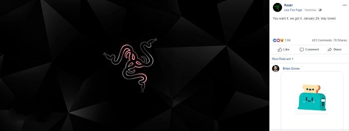 雷蛇预告新品：粉粉少女心，明天见