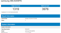 Galaxy A40亮相跑分库：装备AMOLED屏幕