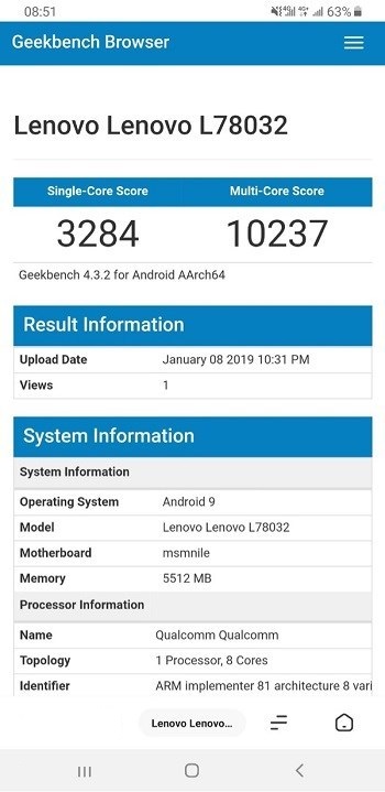 联想Z5 Pro GT 855版亮相Geekbench：单核3284分