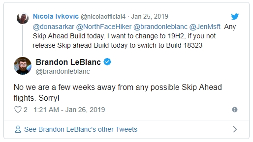 微软经理：Win10 19H2预览版几周后上线