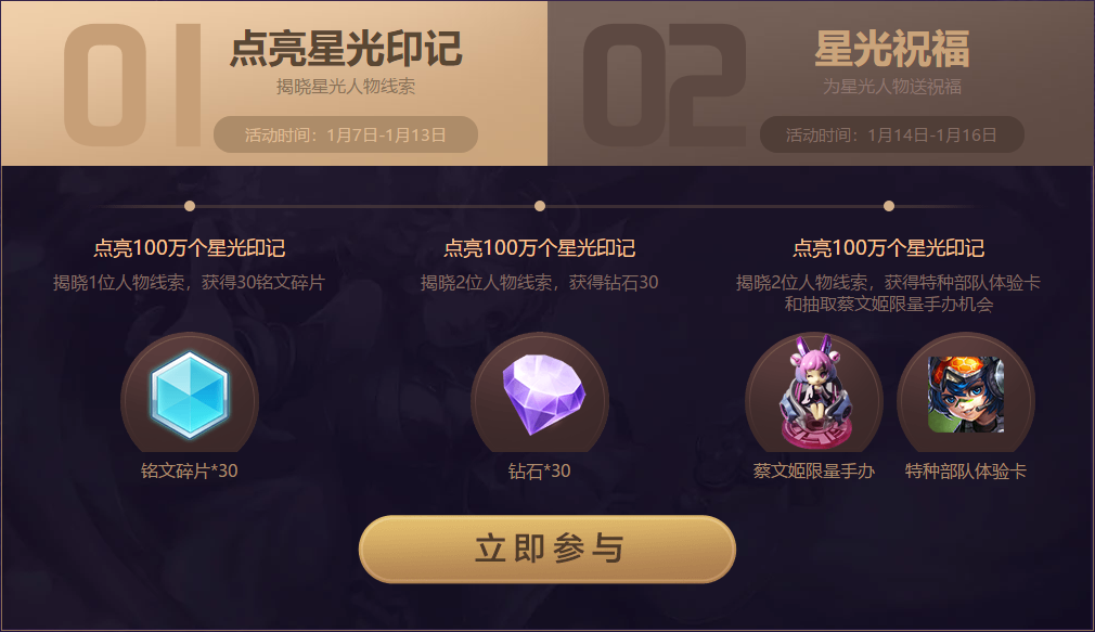 王者荣耀星光祝福与点亮星光印记分享