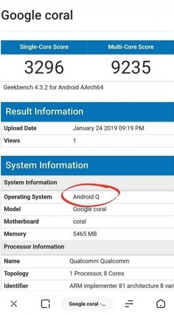 谷歌神秘设备遭泄露：采用高通骁龙855