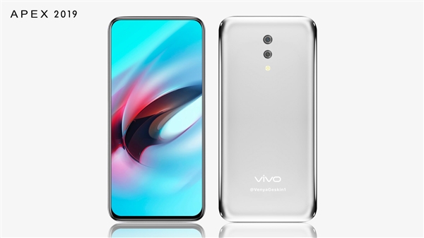 vivo APEX 2019渲染图被爆：近乎100%屏占比