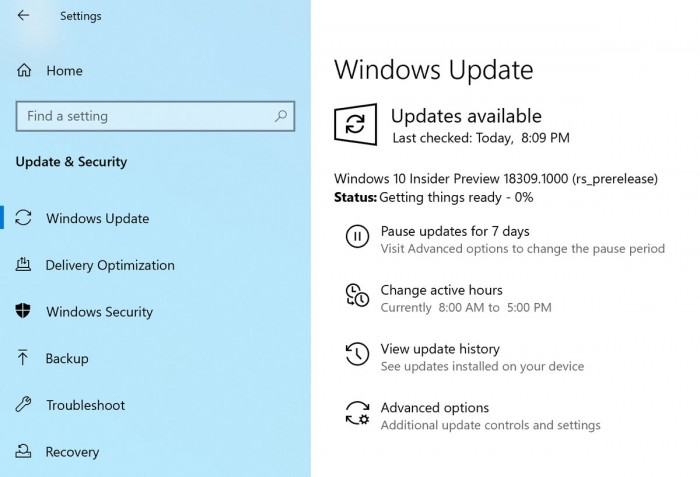 Windows 10 Build 18309正式上线！
