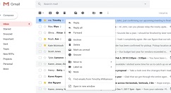 谷歌Gmail邮箱将迎来全新右键菜单
