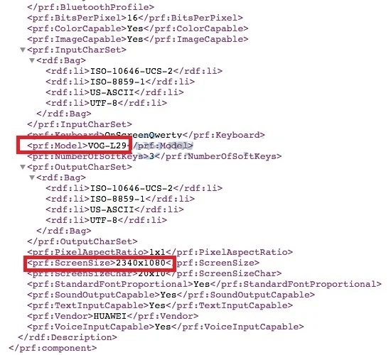 曝华为P30、P30 Pro屏幕分辨率为2340×1080