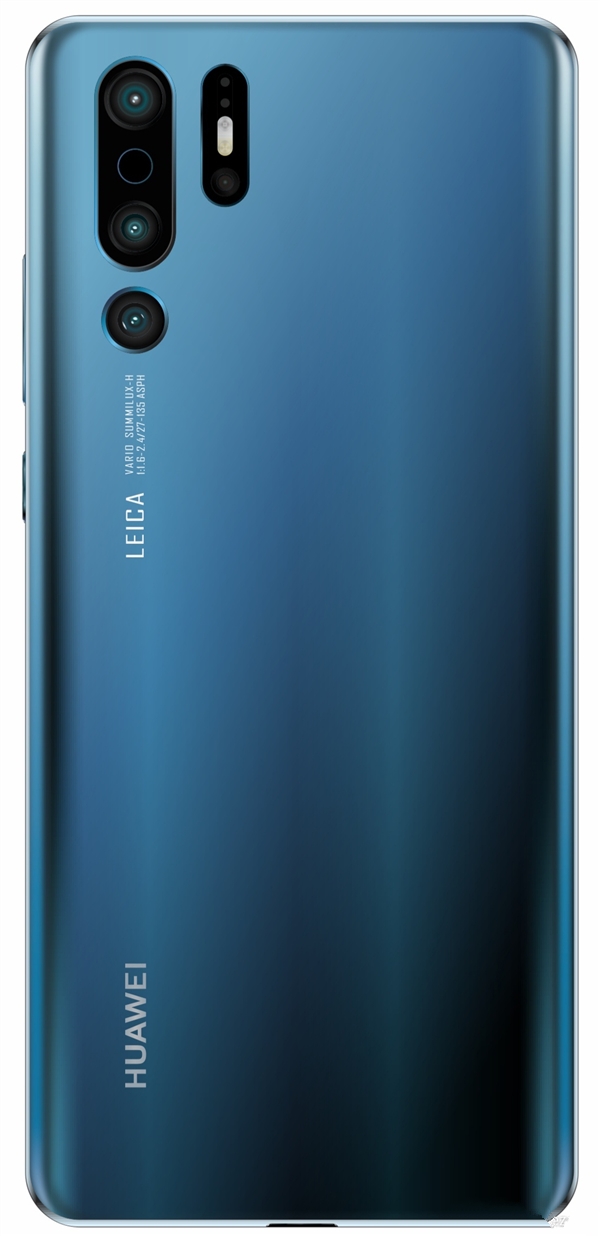 华为P30 Pro渲染图被曝：摄像头“感叹号”形态排列