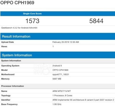 OPPO F11 Pro跑分出炉：单核1573、多核5844