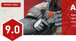 《Apex英雄》各平台评分出炉：IGN给出9.0分