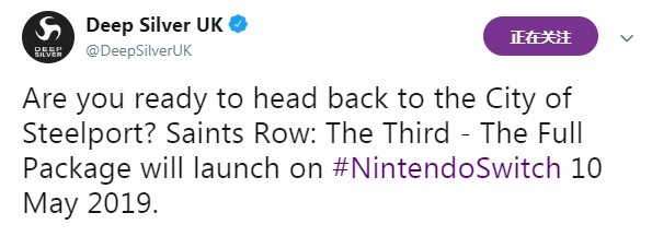 《黑道圣徒3：完全版》5月10日正式发售！