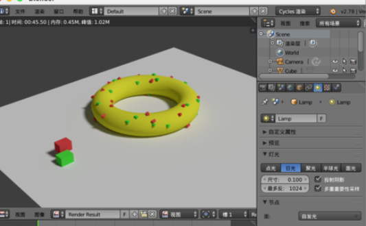 blender制作甜甜圈的操作过程