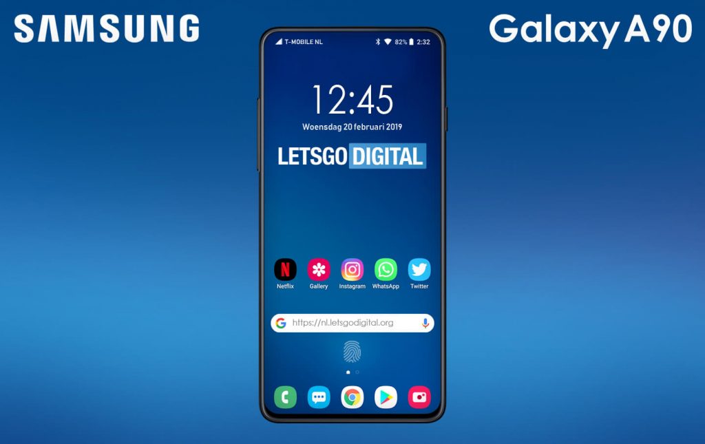 三星Galaxy A90被爆：弹出式前置摄像头