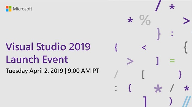 4月2日 Visual Studio 2019上线