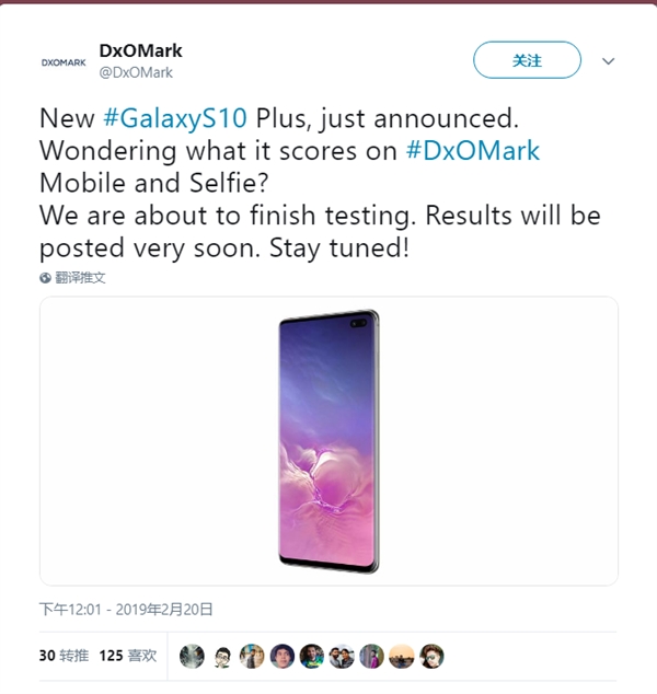 DxOMark目前已经对三星S10+进行拍照测试