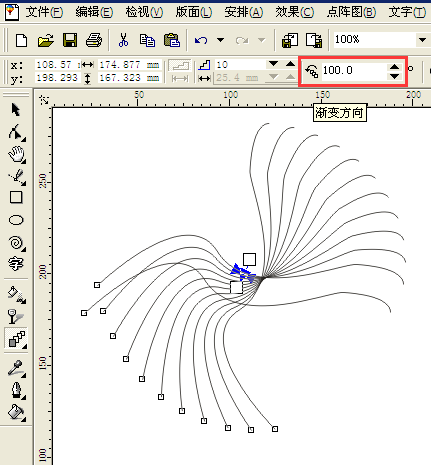 cdr做出三维效果线条的操作过程