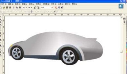CDR做出浅蓝色宝马汽车的操作流程