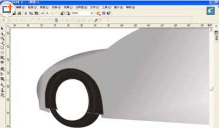 CDR做出浅蓝色宝马汽车的操作流程