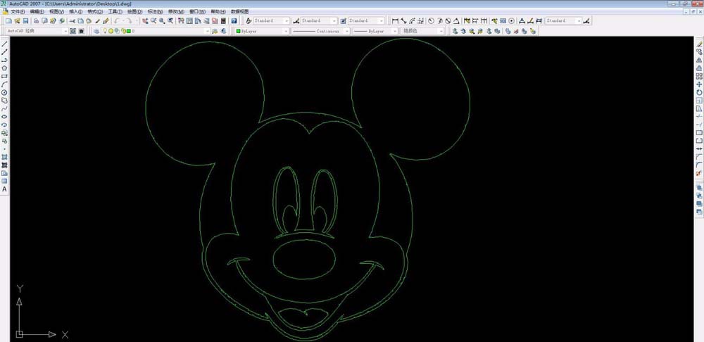 CAD制作米老鼠的详细操作过程