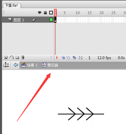 Flash做出一段下雪动画效果的详细操作