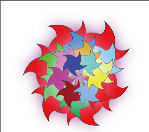 Ai制作螺旋星星的操作流程