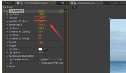 Ae制作下雪效果的操作流程